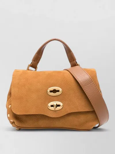Zanellato Postina Jones Baby Leather Shoulder Bag In Brown