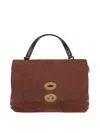Zanellato Postina Jones Medium Suede Leather Handbag In Red