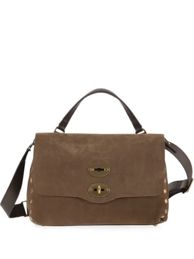 Zanellato Postina Jones S Grained Leather Tote Bag In Brown