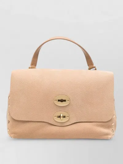 Zanellato Postina Jones Stud-embellished Leather Tote Bag In Neutral