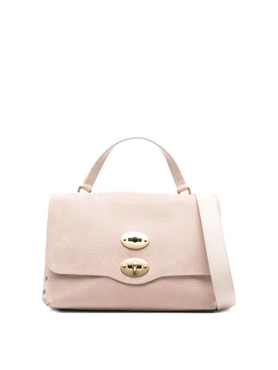 Zanellato Postina Jones Small Suede Leather Handbag In Sand