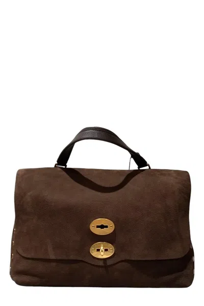 Zanellato Postina Jones Top Handle Bag In Brown