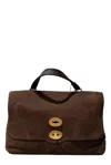 Zanellato Postina Jones Top Handle Bag In Grey Voltolina