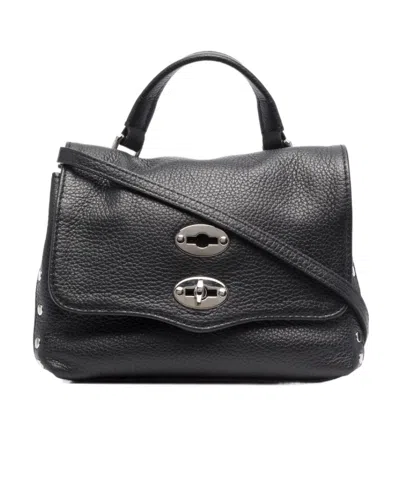 Zanellato Postina Leather Shoulder Bag In Black