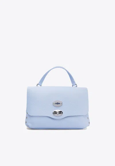 Zanellato Postina Leather Top Handle Bag In Blue