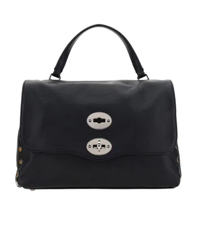 Zanellato Postina Leather Tote Bag In Black
