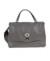 Zanellato Postina Leather Tote Bag In Gray