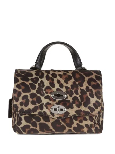 Zanellato Postina Leopard-print Top-handle Bag In Black