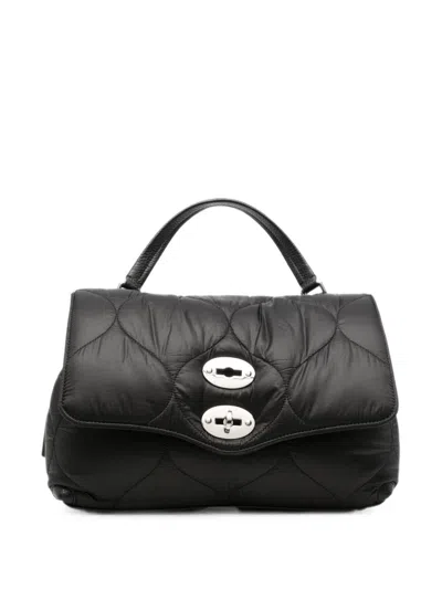 Zanellato Small Postina Bag In Liquirizia Black Padded Fabric