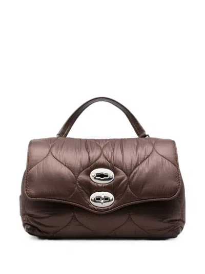 Zanellato Postina Lunaria Small Leather Handbag In Purple