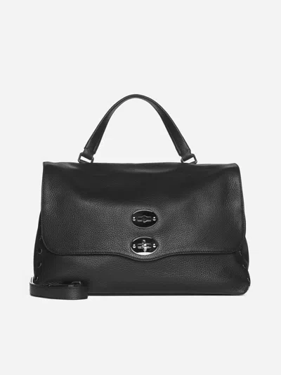 Zanellato Postina M Daily Leather Bag In Black