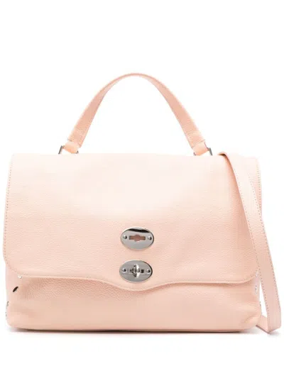 Zanellato Postina M Daily Leather Handbag In Beige Matera