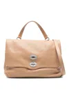 Zanellato Postina Daily Medium Leather Handbag In Beis