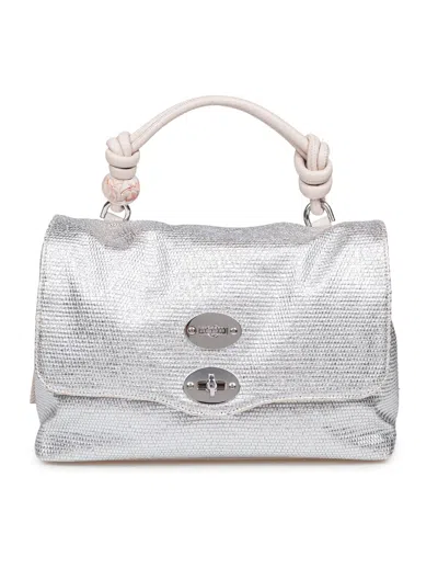 Zanellato Postina Midollino S Bag In Raffia Color Silver