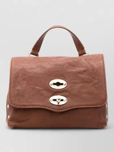 Zanellato Postina Officina Baby Leather Shoulder Bag In Orange