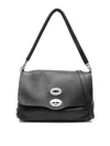 Zanellato Postina Piuma Chain Small Tote Bag In Black