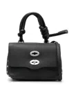 Zanellato Postina Knot-detail Leather Tote Bag In Black
