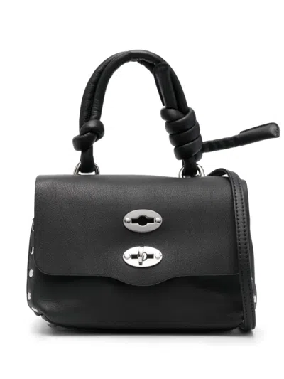 Zanellato Postina Knot-detail Leather Tote Bag In Black