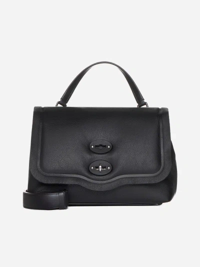 Zanellato Postina Piuma Pillow Leather Bag In Black