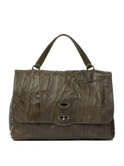 Zanellato "postina Plissé" Hand Bag In Green