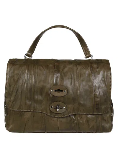Zanellato Postina Plisse Shoulder Bag In Green
