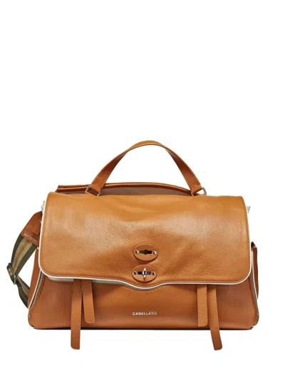 Zanellato Postina Racquet Club Tote Bag In Brown