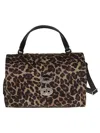Zanellato Small Postina Rimboccata Tokyo Animalier Bag In Black Zoo
