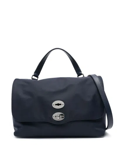 Zanellato Postina Rimboccata Tokyo Leather Handbag In Blue