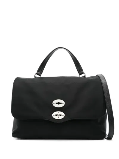 Zanellato Postina Rimboccata Tokyo Leather Handbag In Black