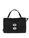 Zanellato Postina Rimboccata Tokyo Small Leather Handbag In Black