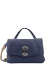 Zanellato Leather Bag Postina Daily Baby Shoulder Bag In Blue