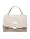 Zanellato Soft Leather Bag That Can Be Carried By Hand Or Over The Shoulder In White