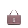 Zanellato Soft Leather Shoulder Bag With Multiple Carrying Options In Purple