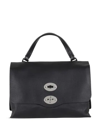 Zanellato Postina Leather Tote Bag In Black