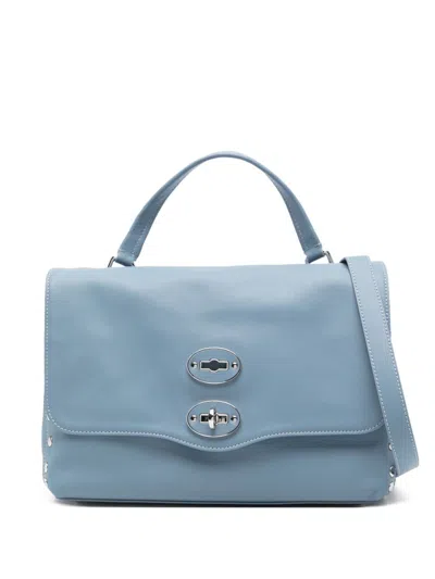 Zanellato Postina Saeta Small Leather Handbag In Blue