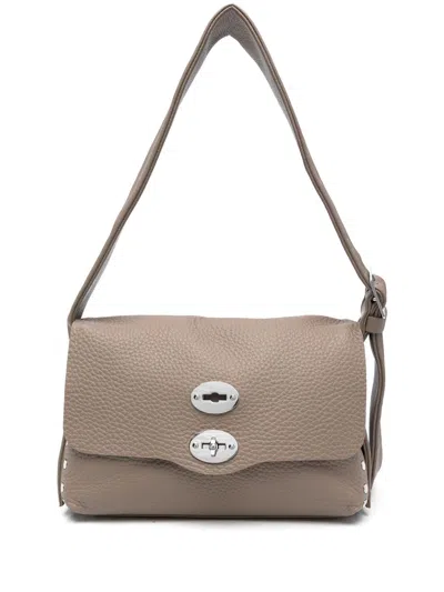 Zanellato Postina Shoulder Bag In Grey Cenerino