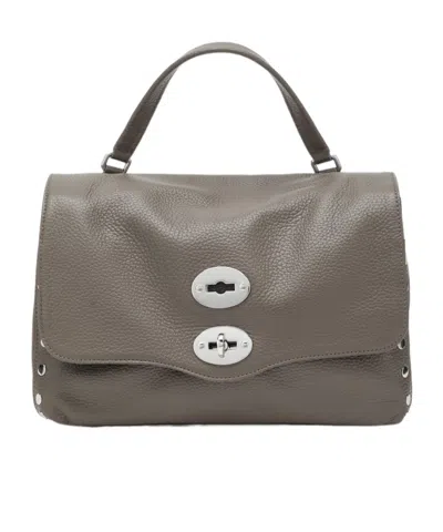 Zanellato Postina Small Flap Shoulder Bag In Gray