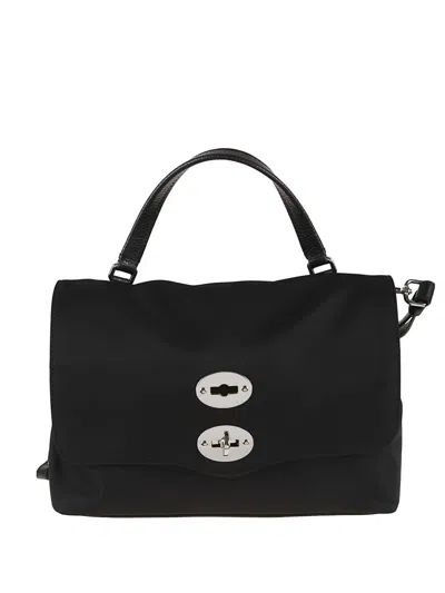 Zanellato Postina Rimboccata Tokyo Small Leather Handbag In Black