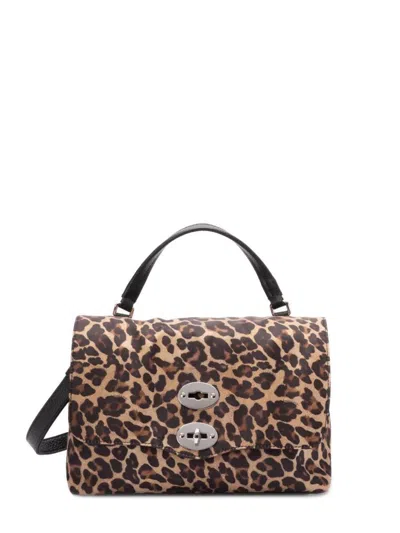 Zanellato Postina Small In Zoo Nylon Bags In Brown