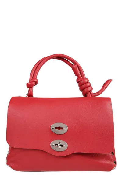Zanellato Postina Small Top Handle Bag In Red Valtellina