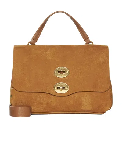 Zanellato Postina Stud-detail Leather Bag In Brown