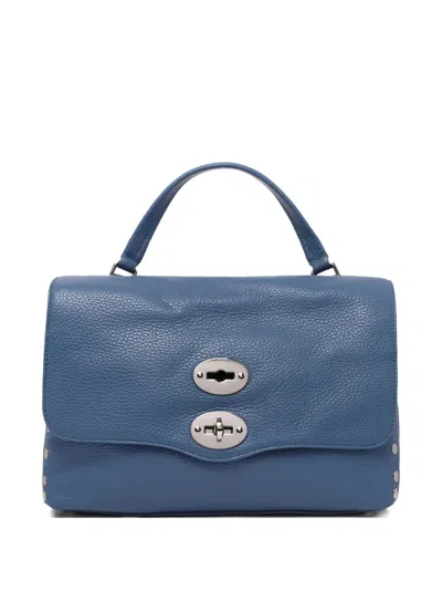 Zanellato Postina Stud-embellished Tote Bag In Blue