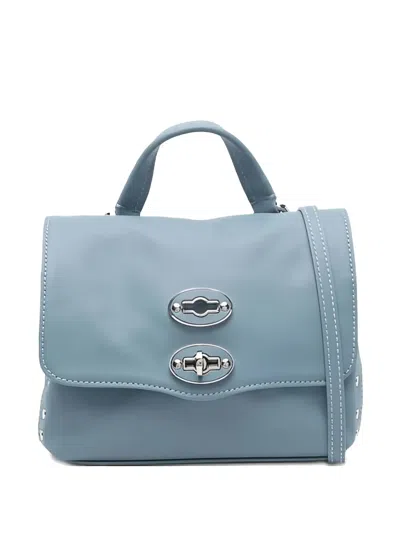Zanellato Postina Stud Embellishment Top Handle Bag In Blue
