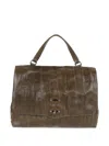 Zanellato Postina® Studded Leather Crossbody Bag In Brown