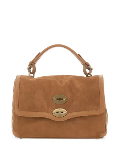 Zanellato Postina Studded Satchel Bag In Neutral