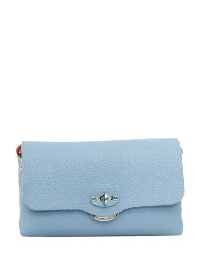 Zanellato Postina Studded Shoulder Bag In Blue