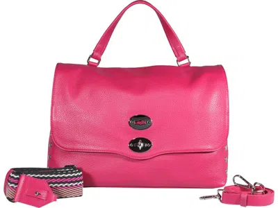 Zanellato Postina Studded Top Handle Bag In Pink