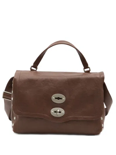 Zanellato Postina Tabacco Baby Leather Handbag In Brown