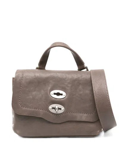 Zanellato Postina Tabacco Baby Leather Handbag In Neutral