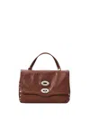 Zanellato Postina Tabacco Small Leather Handbag In Brown